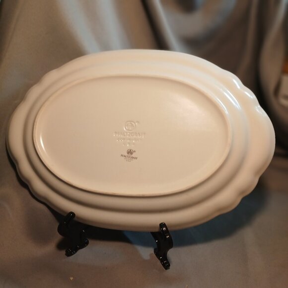 Pfaltzgraff Tea Rose Platter 12 3/4" x 8 3/4" Vintage Stoneware Floral - Picture 5 of 9